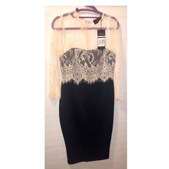 Armani Exchange Dresses & Skirts - AX Paris Navy and Nude Midi Dress! NWT!